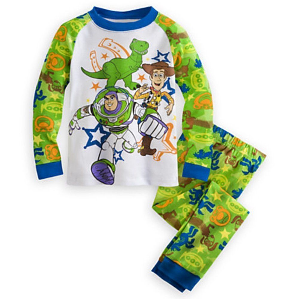 Disney Toy Story 2 PC Long Sleeve Pajama Set NWT